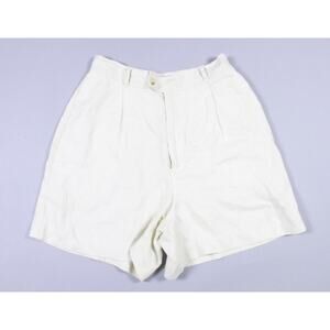 Vinatge 90s Y2k GAP linen shorts high waisted beige 100% linen sz 6 28" waist